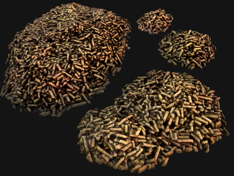 Cat Litter Pile Farm Landscape Pet Toilet 3D Model