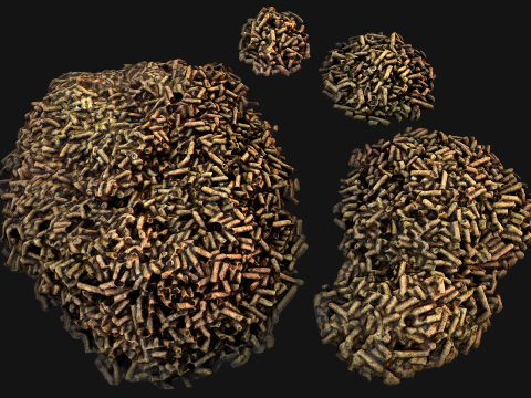 Cat Litter Pile Farm Landscape Pet Toilet Modello 3D