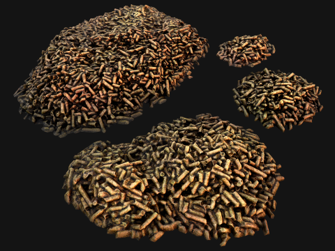 Cat Litter Pile Farm Landscape Pet Toilet Modello 3D