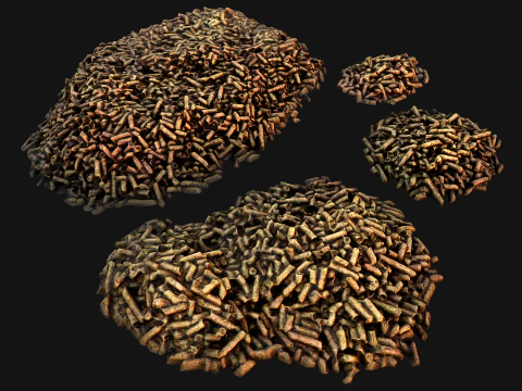 Cat Litter Pile Farm Landscape Pet Toilet 3D Model