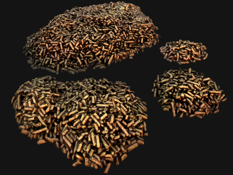 Cat Litter Pile Farm Landscape Pet Toilet Modello 3D