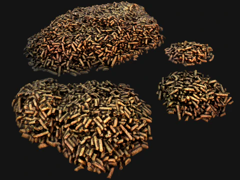 Cat Litter Pile Farm Landscape Pet Toilet 3D Model