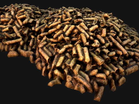 Cat Litter Pile Farm Landscape Pet Toilet Modello 3D