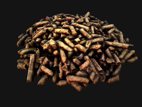 Cat Litter Pile Farm Landscape Pet Toilet Modello 3D