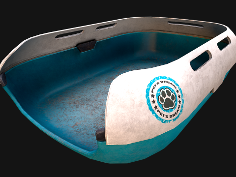 Toilet Pet Litter Box Filler zoo Furniture 3D Model