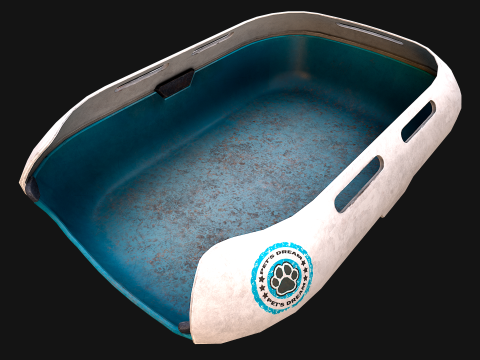 Toilet Pet Litter Box Filler zoo Furniture 3D Model