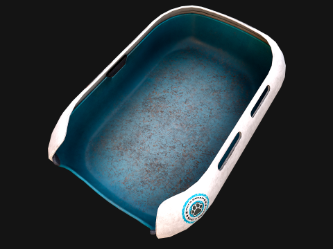 Toilet Pet Litter Box Filler zoo Furniture 3D Model