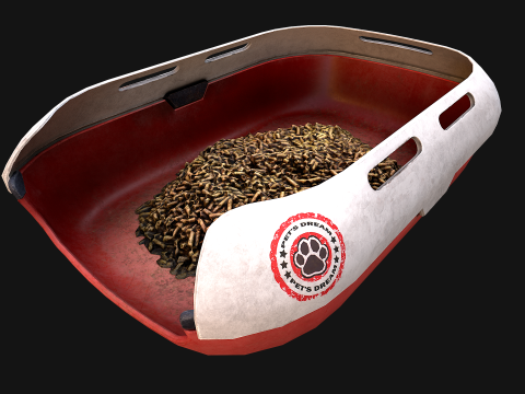 Toilet Pet Cat Litter Box Filler zoo Furniture Modello 3D
