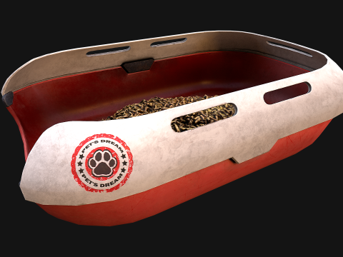 Toilet Pet Cat Litter Box Filler zoo Furniture Modello 3D