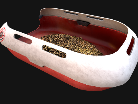 Toilet Pet Cat Litter Box Filler zoo Furniture Modello 3D