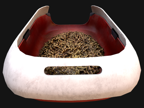 Toilet Pet Cat Litter Box Filler zoo Furniture Modello 3D
