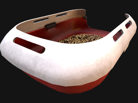 Toilet Pet Cat Litter Box Filler zoo Furniture Modello 3D