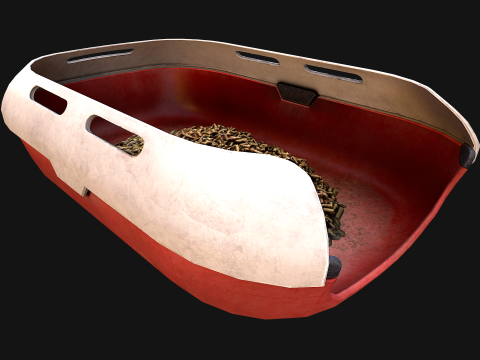 Toilet Pet Cat Litter Box Filler zoo Furniture Modello 3D