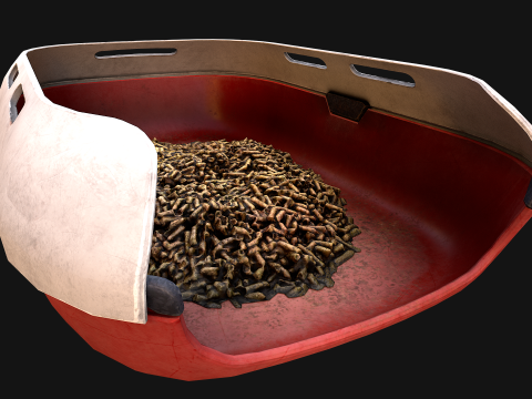 Toilet Pet Cat Litter Box Filler zoo Furniture Modello 3D