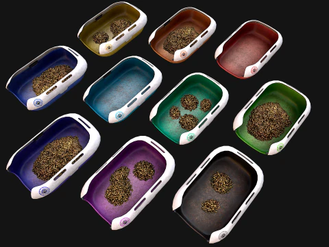 Toilet Pet Cat Litter Box Filler zoo Furniture Pack 3D Model
