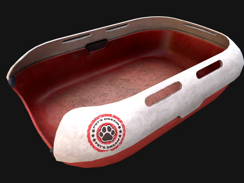 Toilet Pet Cat Litter Box Filler zoo Furniture Pack 3D Model