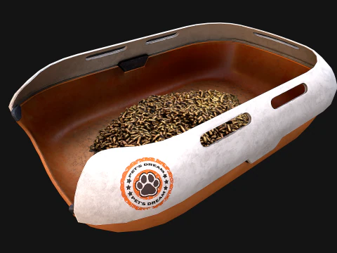 Toilet Pet Cat Litter Box Filler zoo Furniture Pack 3D Model