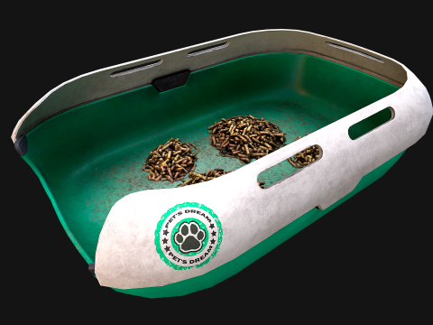 Toilet Pet Cat Litter Box Filler zoo Furniture Pack 3D 모델