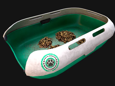 Toilet Pet Cat Litter Box Filler zoo Furniture Pack 3D Model