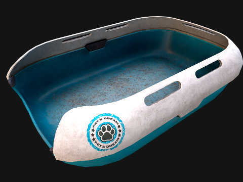 Toilet Pet Cat Litter Box Filler zoo Furniture Pack 3D 모델