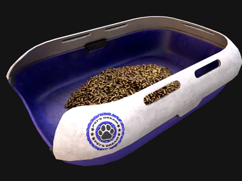 Toilet Pet Cat Litter Box Filler zoo Furniture Pack 3D Model