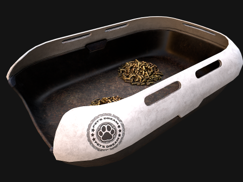 Toilet Pet Cat Litter Box Filler zoo Furniture Pack 3D 모델