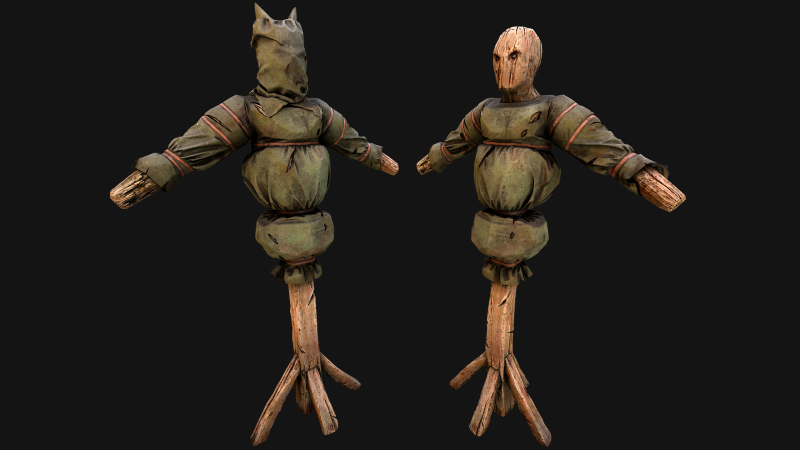 Medieval Military Training Dummy Wooden 3D 模型 .c4d .max .obj .3ds .fbx .stl .blend 