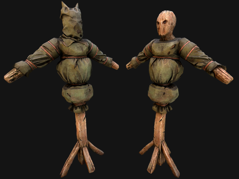 Medieval Military Training Dummy Wooden Modèle 3D
