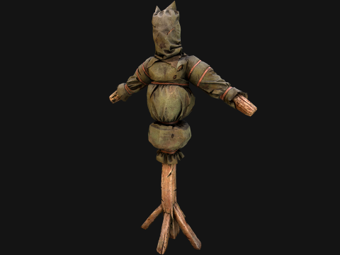Medieval Military Training Dummy Wooden 3D 模型