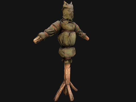 Medieval Military Training Dummy Wooden 3D 模型