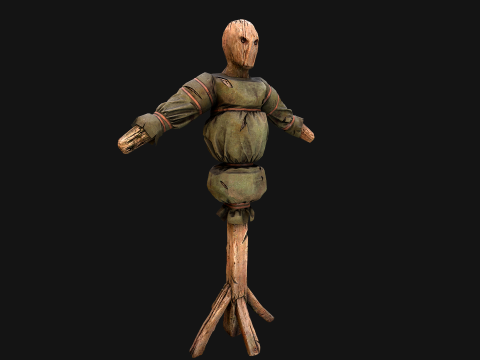 Medieval Military Training Dummy Wooden 3D 模型