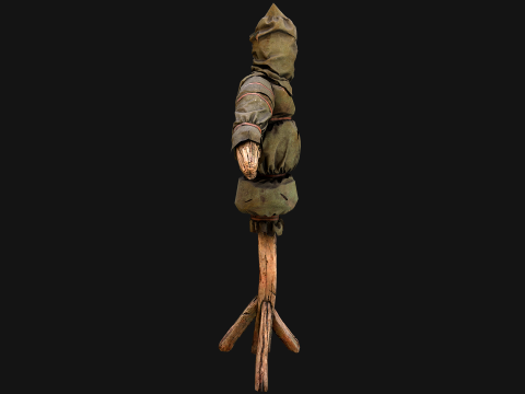 Medieval Military Training Dummy Wooden 3D 模型