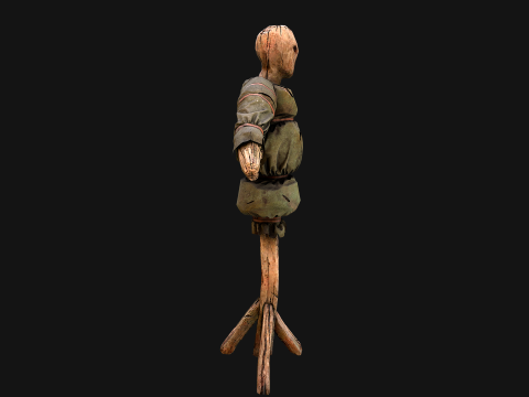 Medieval Military Training Dummy Wooden 3D 模型