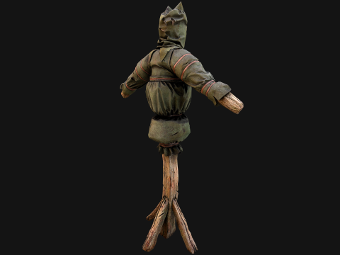 Medieval Military Training Dummy Wooden 3D 模型
