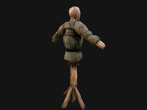 Medieval Military Training Dummy Wooden 3D 模型