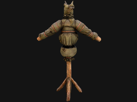 Medieval Military Training Dummy Wooden 3D 模型