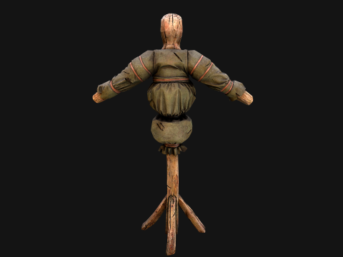 Medieval Military Training Dummy Wooden 3D 模型