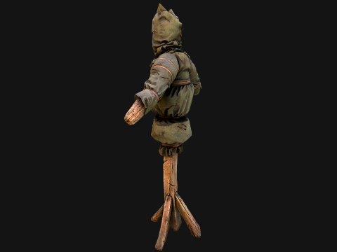 Medieval Military Training Dummy Wooden 3D 模型
