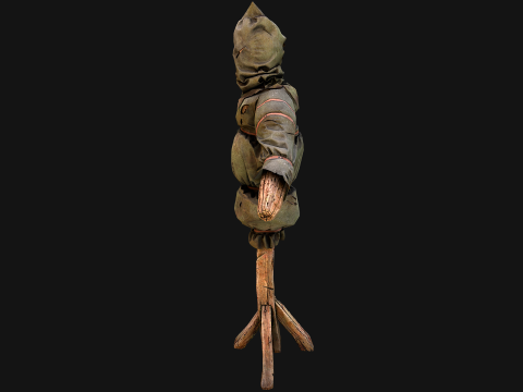 Medieval Military Training Dummy Wooden 3D 模型
