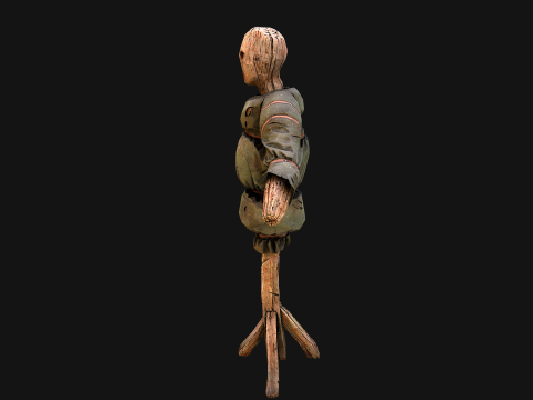 Medieval Military Training Dummy Wooden 3D 模型