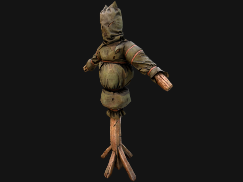 Medieval Military Training Dummy Wooden 3D 模型