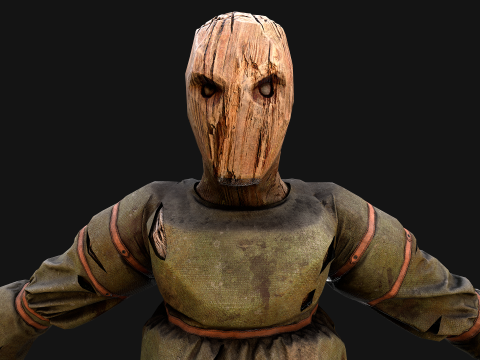 Medieval Military Training Dummy Wooden 3D 模型