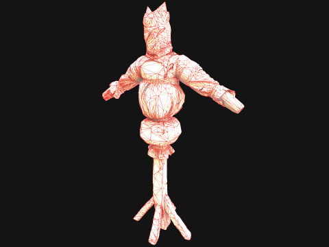 Medieval Military Training Dummy Wooden 3D 模型