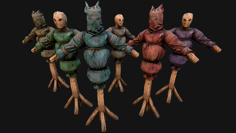 Medieval Wooden Punching Training Dummy Mannequin Modelo 3D .c4d .max .obj .3ds .fbx .stl .blend 