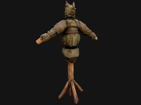 Medieval Wooden Punching Training Dummy Mannequin Modelo 3D