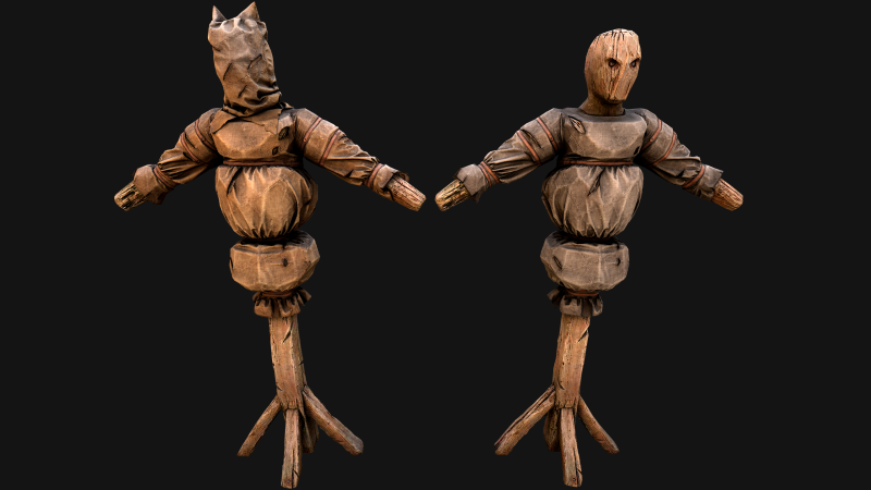 Wooden Dummy Medieval Training Camp Environment 3D Модель .c4d .max .obj .3ds .fbx .stl .blend 