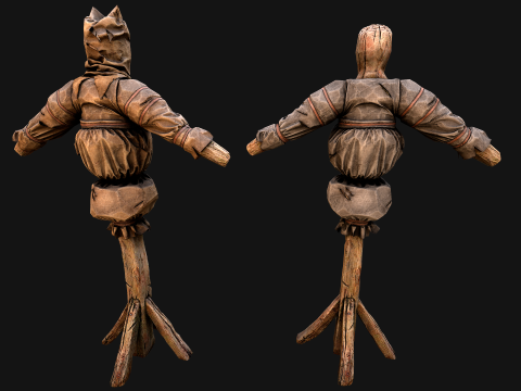 Wooden Dummy Medieval Training Camp Environment 3D Модель