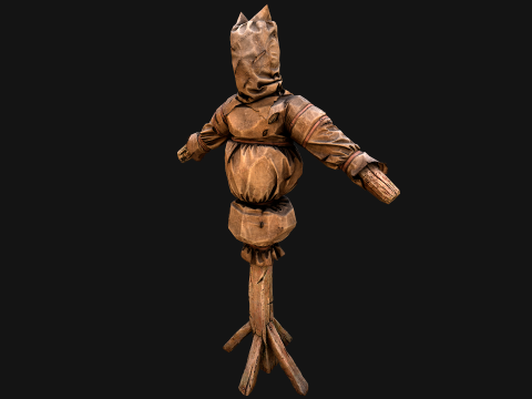Wooden Dummy Medieval Training Camp Environment 3D Модель
