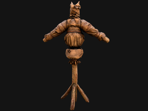 Wooden Dummy Medieval Training Camp Environment 3D Модель