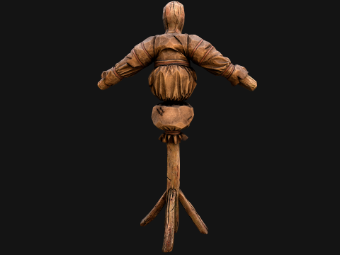 Wooden Dummy Medieval Training Camp Environment 3D Модель